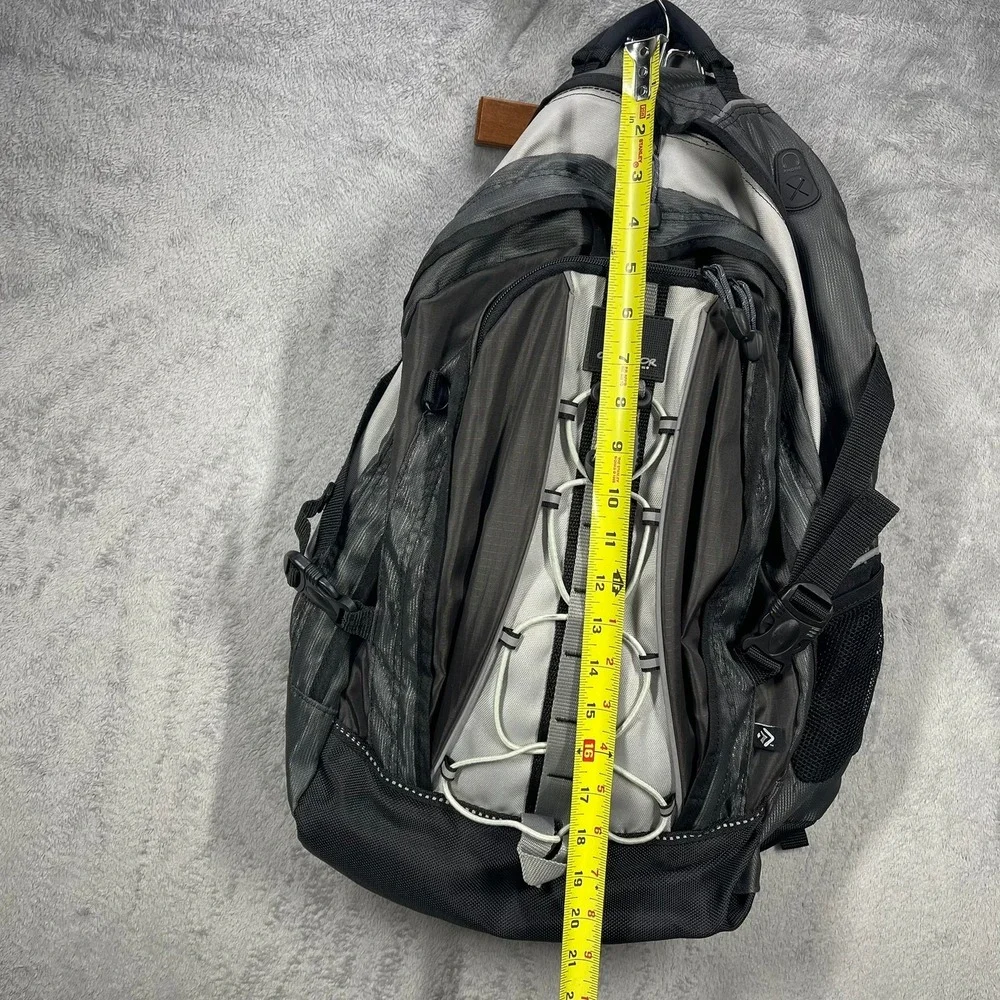 Outdoor Products Backpack Unisex OS Gray Black Hiking School Bungee Multi-Pocket